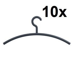 HEWI Kleiderb�gel 10er Set Anthrazitgrau Haken drehbar 570.3 92