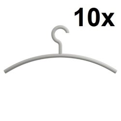 HEWI Kleiderb�gel 10er Set Felsgrau Haken drehbar 570.3 95