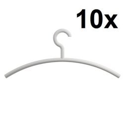 HEWI Kleiderb�gel 10er Set Lichtgrau Haken drehbar 570.3 97