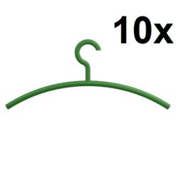 HEWI Kleiderb�gel 10er Set Maigr�n Haken drehbar 570.3 72