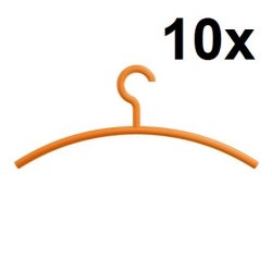 HEWI Kleiderb�gel 10er Set Orange Haken drehbar 570.3 24