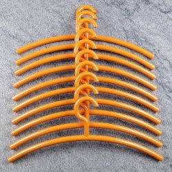HEWI Kleiderb�gel 10er Set Orange Haken fest 570.1 24