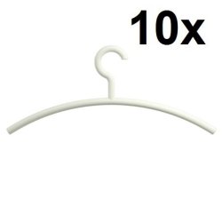 HEWI Kleiderb�gel 10er Set Reinweiss Haken drehbar 570.3 99