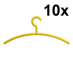 HEWI Kleiderb�gel 10er Set Senfgelb Haken drehbar 570.3 18