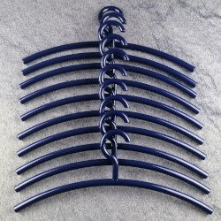 HEWI Kleiderb�gel 10er Set Stahlblau Haken fest 570.1 50