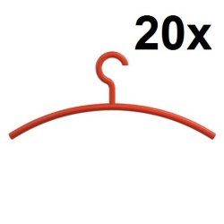 Hewi Kleiderb�gel 20er Set 570.1 36 Koralle 20 St�ck B�gel Garderobenb�gel Rot