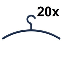 Hewi Kleiderb�gel 20er Set 570.1 50 Stahlblau 20 St�ck Garderobenb�gel Blau