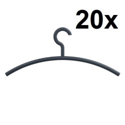 Hewi Kleiderb�gel 20er Set 570.1 90 Tiefschwarz 20 St�ck Garderobenb�gel Schwarz