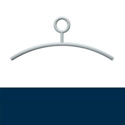 HEWI Kleiderb�gel 570.4 50 Stahlblau 450 mm �se drehbar