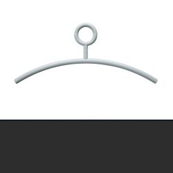 HEWI Kleiderb�gel 570.4 92 Anthrazitgrau 450 mm �se drehbar
