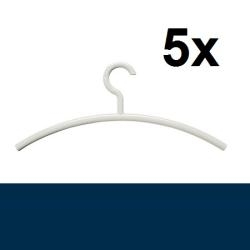 HEWI Kleiderb�gel 5er Set Stahlblau Haken drehbar 570.3 50