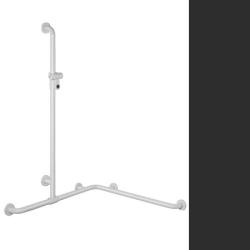 Hewi 801 Handlauf Anthrazitgrau 801.35.320 92 mit Brausehalter Grau f�r Dusche/ Wanne