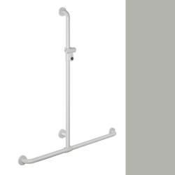 Hewi 801 Handlauf Felsgrau 801.35.410 95 mit Brausehalter Grau f�r Dusche/ Wanne