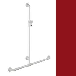 Hewi 801 Handlauf Rubinrot 801.35.410 33 mit Brausehalter Rot f�r Wanne/ Dusche