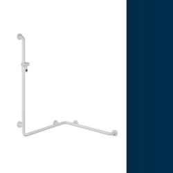 Hewi 801 Handlauf Stahlblau 801.35.210 50 mit Brausehalter f�r Wanne/ Dusche