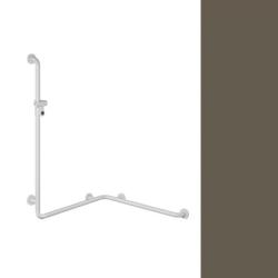Hewi Handlauf Umbra 801.35.210 84 mit Brausehalter Braun f�r Wanne/ Dusche