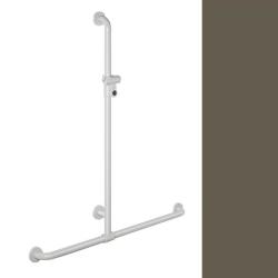 Hewi 801 Handlauf Umbra 801.35.410 84 mit Brausehalter Braun f�r Wanne/ Dusche