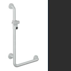 Hewi 801 Winkelgriff Anthrazitgrau mit Brausehalter 801.33.210 92 Grau
