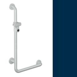 Hewi 801 Winkelgriff Blau mit Brausehalter 801.33.210 50 stahlblau