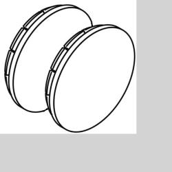 HEWI Serie 801 Abdeckkappe 39006 97 lichtgrau f�r St�tzklappgriff und Klappsitz