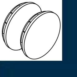 HEWI Serie 801 Abdeckkappe 39006 50 stahlblau f�r St�tzklappgriff und Klappsitz