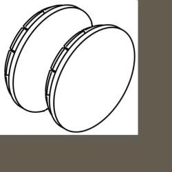 HEWI Serie 801 Abdeckkappe 39006 84 Umbra f�r St�tzklappgriff und Klappsitz