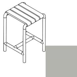 HEWI 801 Duschhocker 801.51.300 95 Felsgrau 336 x 345 x 500 Hocker Grau