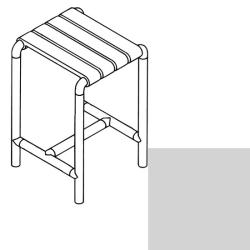 HEWI 801 Duschhocker 801.51.300 97 Lichtgrau 336 x 345 x 500 Hocker Grau
