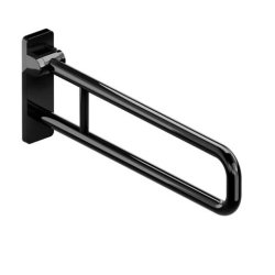 HEWI Serie 801 Care St�tzklappgriff 700 mm drehbar 801.50.116 90 tiefschwarz