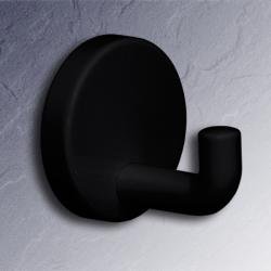HEWI Serie 801 Wandhaken 30 mm Tiefschwarz 801.90.010 90 Haken schwarz