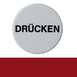 Hewi T�rsymbol Rubinrot DR�CKEN 711D 33 aus Kunststoff Rot