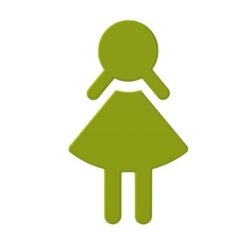 HEWI Symbol Frau Apfelgr�n selbstklebend 801.91.020 74