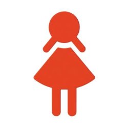 HEWI Symbol Frau Koralle selbstklebend 801.91.020 36