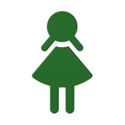 HEWI Symbol Frau Maigr�n selbstklebend 801.91.020 72