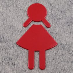 HEWI Symbol Frau Rubinrot selbstklebend 801.91.020 33