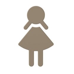 HEWI Symbol Frau Sand selbstklebend 801.91.020 86
