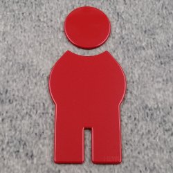 HEWI Symbol Mann Rubinrot selbstklebend 801.91.010 33