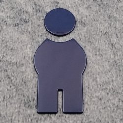 HEWI Symbol Mann Stahlblau selbstklebend 801.91.010 50