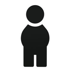 HEWI Symbol Mann Tiefschwarz 801.91.010 90