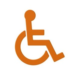HEWI Symbol Rollstuhl Orange 801.91.030 24