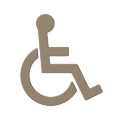 HEWI Symbol Rollstuhl Sand selbstklebend 801.91.030 86