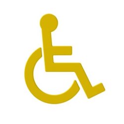 HEWI Symbol Rollstuhl Senfgelb 801.91.030 18