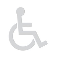 HEWI Symbol Rollstuhl Signalweiss 801.91.030 98