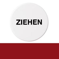 Hewi T�rsymbol Rubinrot ZIEHEN 711Z 33 aus Kunststoff Rot