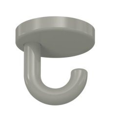 HEWI Unterkopfhaken 40 mm Felsgrau 477.90.040 95 mit Rosette