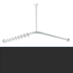 HEWI Vorhangstange L-Form Anthrazitgrau f�r Dusche 120 cm 801.34.110 92 Grau