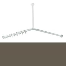 HEWI Vorhangstange L-Form Umbra f�r Dusche 120 cm 801.34.110 84 Braun