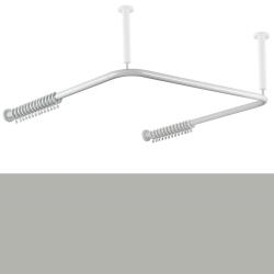 HEWI Vorhangstange U-Form Felsgrau f�r Dusche 150 cm 801.34.320 95 Grau
