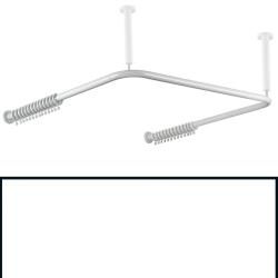 HEWI Vorhangstange U-Form Reinweiss f�r Dusche 150 cm 801.34.320 99 Weiss