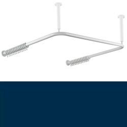 HEWI Vorhangstange U-Form Stahlblau f�r Dusche 100 cm 801.34.300 50 Blau